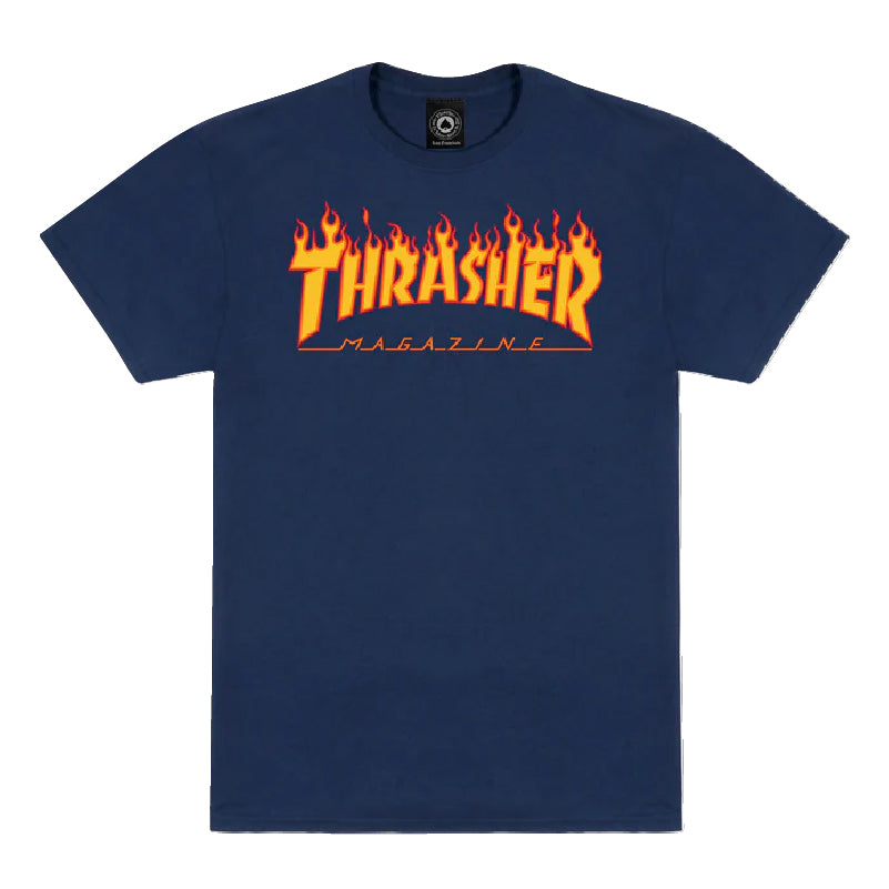 Camiseta Thrasher Flame Navy – On Board Shop desde 1997