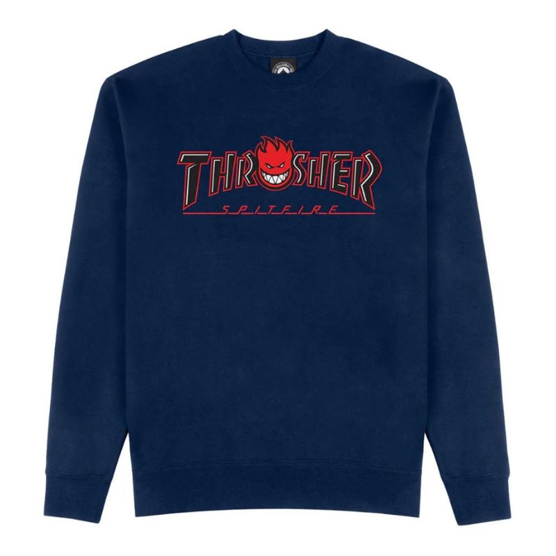 Buso Thrasher x Spitfire BigHead Outline Crewneck