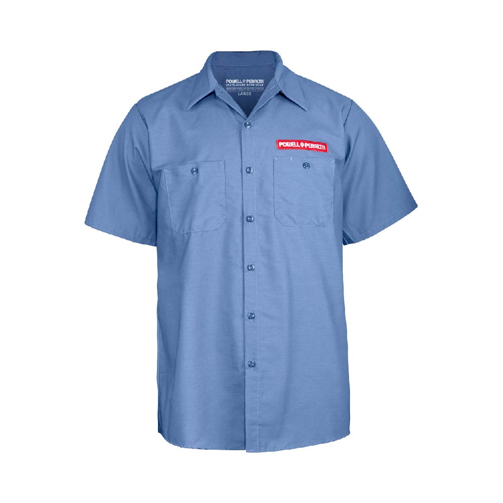 Camisa Powell Peralta Skateboard Skeleton Postal Blue