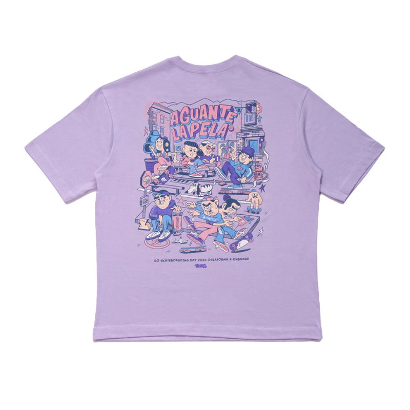 Camiseta Otra Forma x On Board Aguante la Pela Violeta