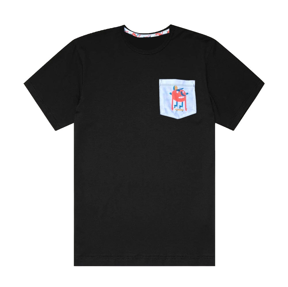 Camiseta Pegatina Criolla x On Board Shop Negra