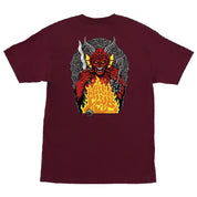Camiseta Santa Cruz x Stranger Things Hellfire Pit Maroon