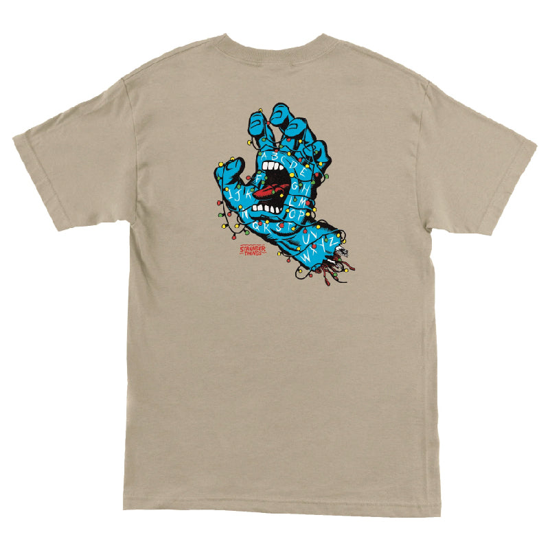 Camiseta Santa Cruz x Stranger Things Screaming Lights Sand