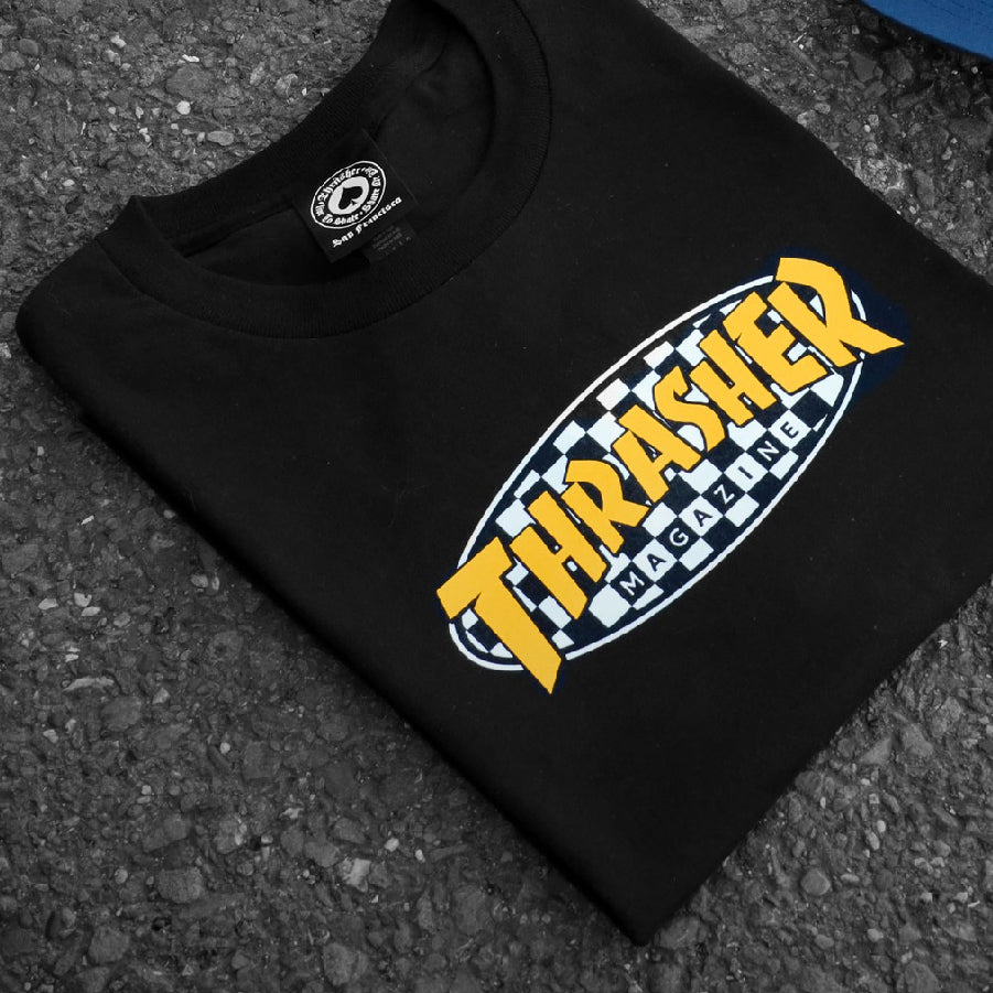 Camiseta Thrasher Checkered Oval – On Board Shop desde 1997