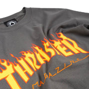 Camiseta Thrasher Flame Charcoal