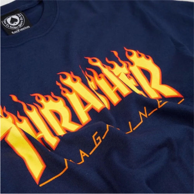 Camiseta Thrasher Flame Navy