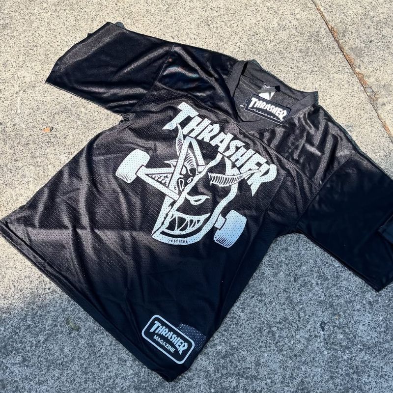Camiseta Thrasher x Spitfire Thrash & Burn Football Jersey