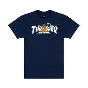 Camiseta Thrasher x Toy Machine Vortex Navy