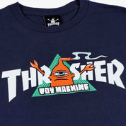 Camiseta Thrasher x Toy Machine Vortex Navy