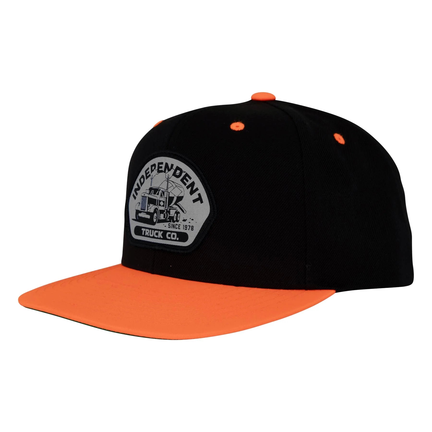 IndependentTruckingSnapbackStructuredHatBlack_NeonOrangeOSUnisexIndependent1_f26a3ae9-411f-43d2-a43f-a51a6d6bc4cc.webp