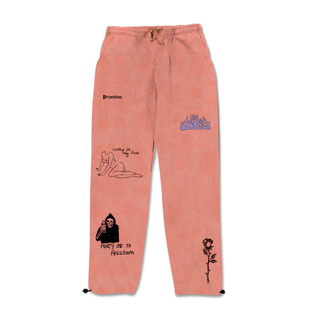 Pantalon Primitive x Sublime Boardwalk Sweatpants Coral – On Board Shop ...