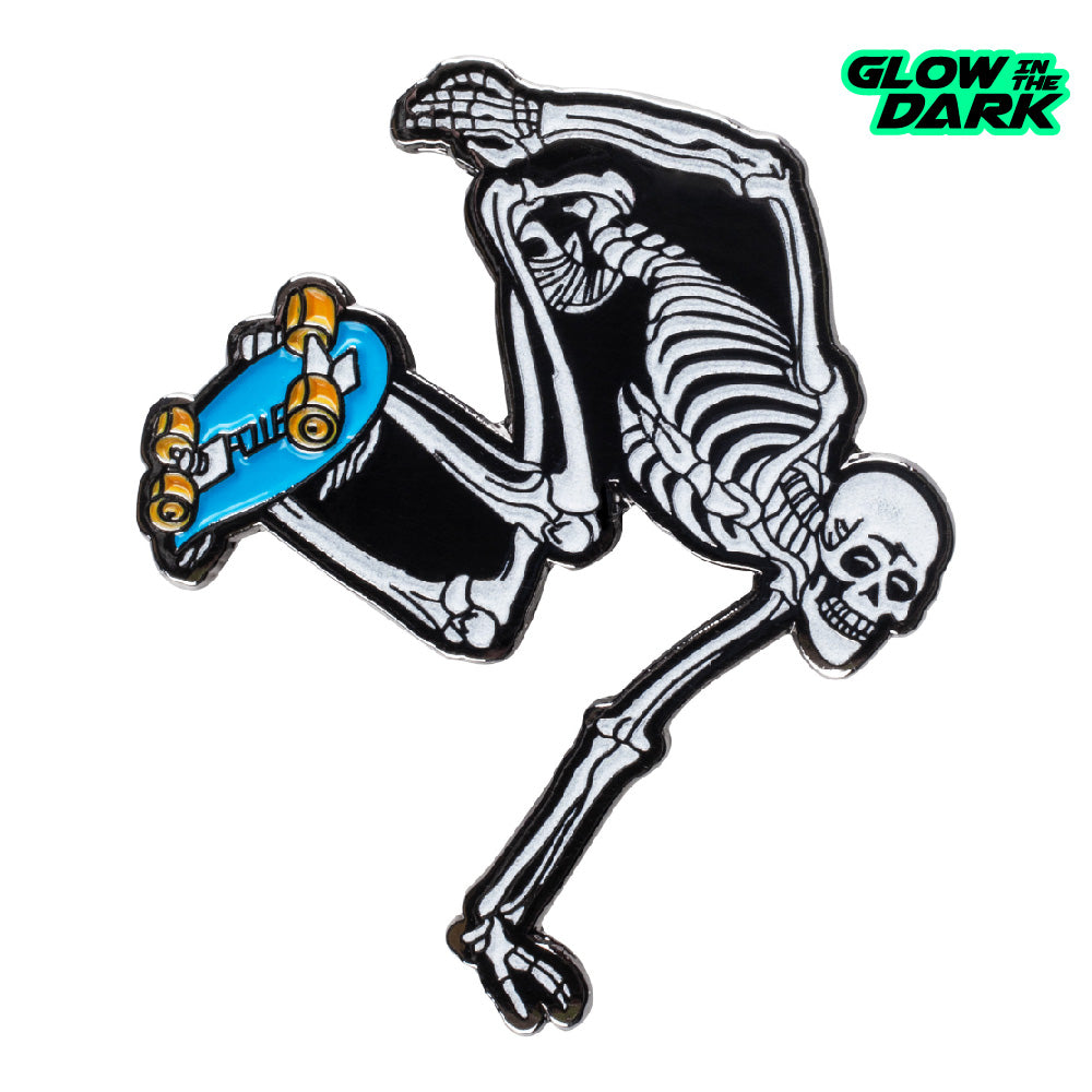 Pin Powell Peralta Skateboarding Skeleton Glow in the Dark