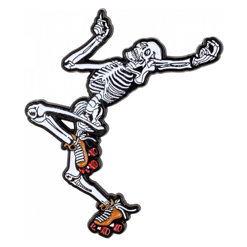 Pin Rollerbones Dancing Skeleton