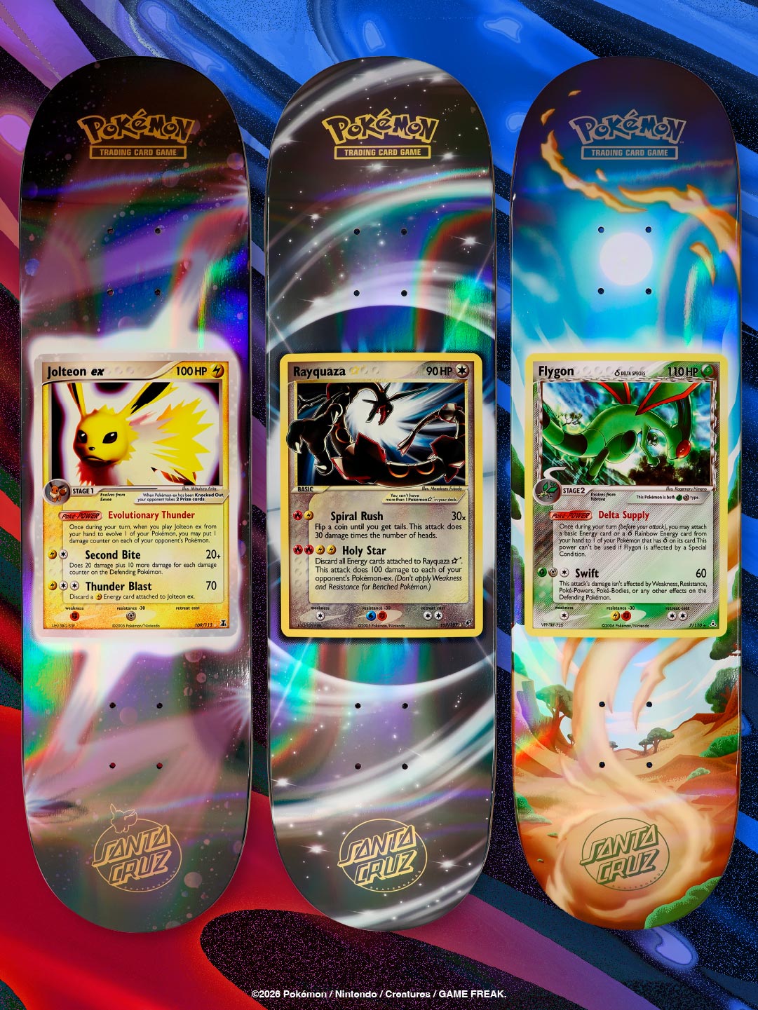 Tablas Santa Cruz x Pokémon TCG 30 aniversario