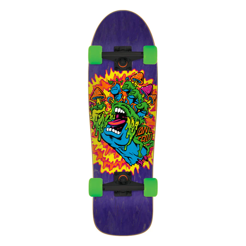 Tabla Completa Santa Cruz Skateboard Toxic Hand 9.7in x 31.7in Shaped Cruiser