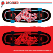 Tabla Completa Santa Cruz Skateboards Decoder Hand 9.51in x 32.26in Shaped Cruiser