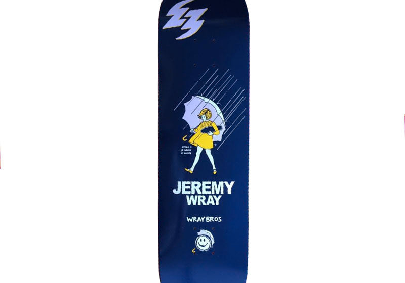 Tabla de skate 'Wray Bros Jereme Wray Rider 8.1', diseñada en colaboración con el skater profesional Jereme Wray. Con un ancho de 8.1 pulgadas, esta tabla ofrece una excelente combinación de estabilidad y maniobrabilidad. Fabricada con materiales de alta calidad, es ideal para skaters que buscan un rendimiento superior en el parque y un diseño que refleja el estilo único de Wray.