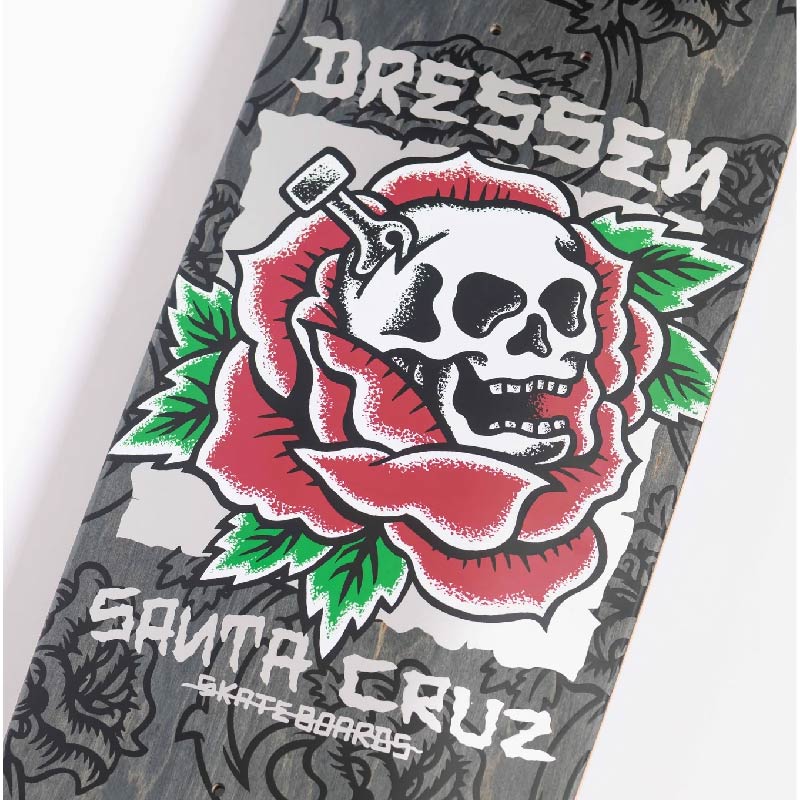Tabla Santa Cruz Dressen Skull Rose 9.25