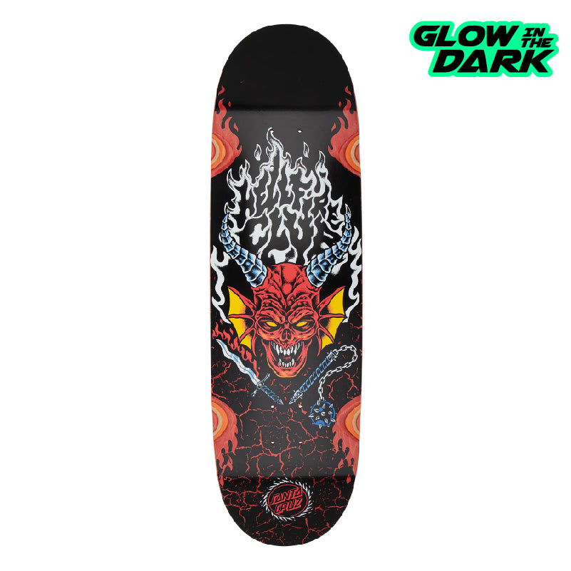 Tabla Santa Cruz x Stranger Things Hellfire Club Flames 9.0